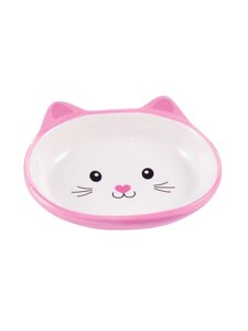 Mr. Kranch миска-блюдце керамическая мордочка кошки (160 мл., Розовая)