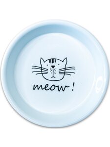 Mr. Kranch миска керамическая для кошек MEOW (200 мл., Белая)