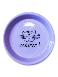 Mr. Kranch миска керамическая для кошек MEOW (200 мл., Сиреневая)