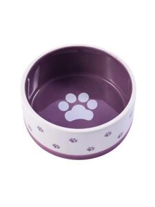 Mr. Kranch миска нескользящая для собак с лапкой (360 мл., Фиолетовая)