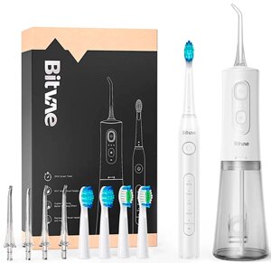 Набор из электрической зубной щетки и портативного ирригатора Bitvae D2 Daily Toothbrush C2 (4 насадки к щетке + 4 насадки к ирригатору) (D2+С2) GLOBA