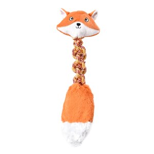 Pet-it Wow Stretch игрушка для собак плюшевая Лисичка с веревкой и пищалкой (15 х 45 см.)