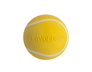 Playology Squeaky Chew Ball жевательный мяч с пищалкой и с ароматом курицы (6 см., Желтый)