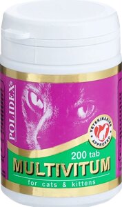 Polidex Витамины Multivitum для кошек (200 таб.)