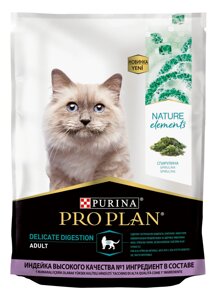 Pro Plan Nature Elements корм для взрослых кошек с чувствительным пищеварением (Индейка, 200 гр.)