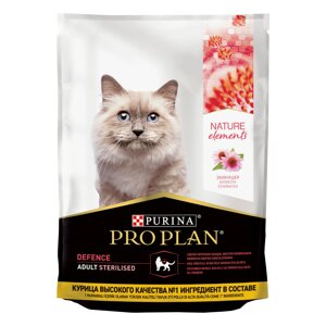 Pro Plan Nature Elements корм для взрослых стерилизованных кошек и кастрированных котов (Курица, 200 гр.)