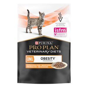 Pro Plan Veterinary Diets OM Obesity Management пауч для кошек при ожирении (Курица, 85 г.)