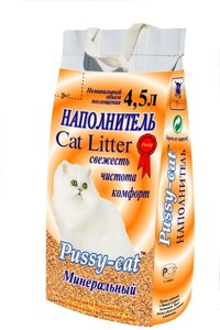 Pussy-cat наполнитель минеральный впитывающий (2 кг., 4,5 л.)
