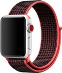 Ремешок нейлоновый Eva для Apple Watch 38/40mm Черный/Красный (AVA009BR)