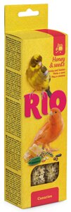 RIO Палочки для канареек с медом и полезными семенами (2х40 г.) (Злаковое ассорти, 80 г.)