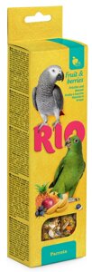 RIO палочки для попугаев (2х90 г.) (Фрукты и ягоды, 180 г.)