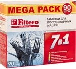Таблетки для посудомоечных машин Filtero 7 в 1, 90 шт., арт. 703
