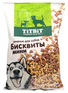 TiTBiT Печенье для собак Бисквиты мини (Утка, говядина, баранина, 500 г.)