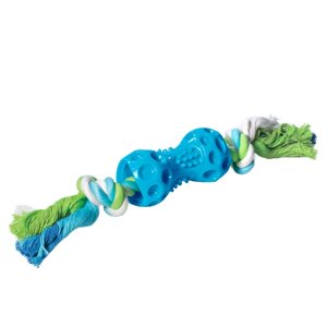Triol игрушка из термопластичной резины Гантель с верёвкой для собак (32 см.)