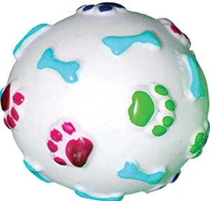 Triol игрушка из винила Мяч с лапками и косточками для собак