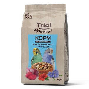 Triol Original корм с овощами для волнистых попугаев (Овощи, 450 г.)