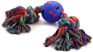 Triol XJ0058 игрушка Веревка для собак 2 узла для и мяч для собак