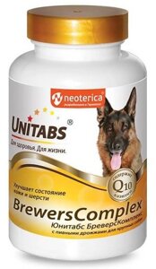 Unitabs витамины BreversComplex с Q10 для крупных собак (100 таб.)