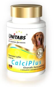 Unitabs витамины CalciPlus с Q10 для собак (100 таб.)