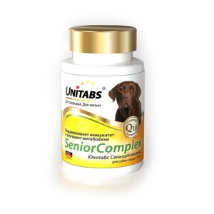 Unitabs витамины SeniorComplex с Q10 для собак старше 7 лет (100 таб.)