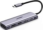 USB-концентратор 6 в 1 (хаб) ugreen HDMI, 2 x USB 3.0, SD/TF, PD (70411)