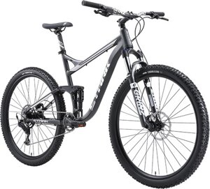Велосипед Stark Tactic FS 29.4 HD, серый матовый/серебристый металлик, 18 (HQ-0014190)
