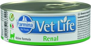 Vet Life Cat Renal консервы для кошек при заболевании почек (Курица, 85 г.)