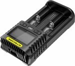 Зарядное устройство NITECORE UM2 18650/21700 на 2*АКБ Intellicharge V2, совместимо с Li-ion/IMR и Ni-MH/Ni-Cd аккумуляторами, с автоматическим определением