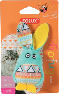 Zolux игрушка для кошек с кошачьей мятой кролик из капусты (Бирюзовый)