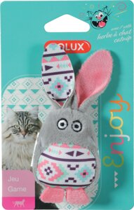 Zolux игрушка для кошек с кошачьей мятой кролик из капусты (Серый)