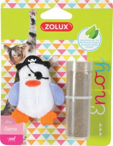 Zolux игрушка для кошек с кошачьей мятой в комплекте пингвин-пират (7 см.)