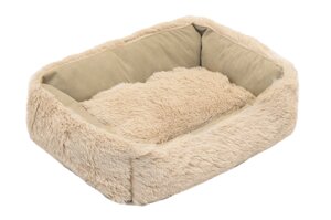 ZooM лежанка прямоугольная с подушкой Furry (45 х 35 см., Бежевая)