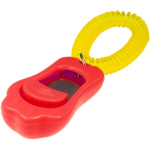 ZooOne кликер трехтоновый в форме лапки с браслетом (Красный)