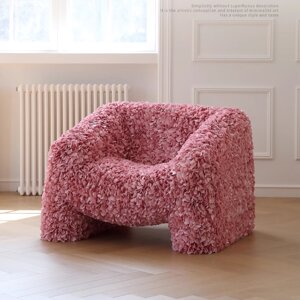 Дизайнерское креативное кресло-лепесток для гостиной, шелковая ткань ручной работы