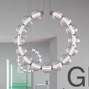 Итальянская дизайнерская люстра для гостиной, художественная стеклянная лампа для спальни/модель pearl lamp