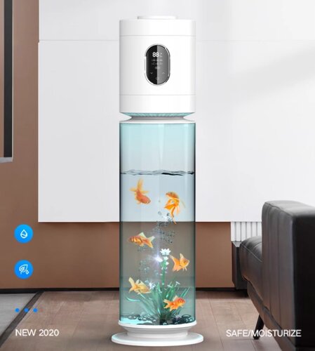 Многофункциональный увлажнитель воздуха с аквариумом для гостиной В81см