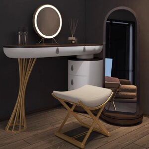 Модный туалетный столик с тумбой, комбинированный с зеркалом в полный рост