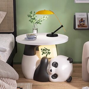 Прикроватная тумба панда с круглым столиком, смола