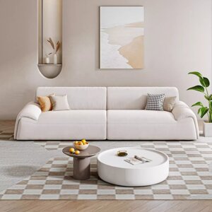 Современный диван в итальянском стиле кремового цвета, специализированная мягкая ткань