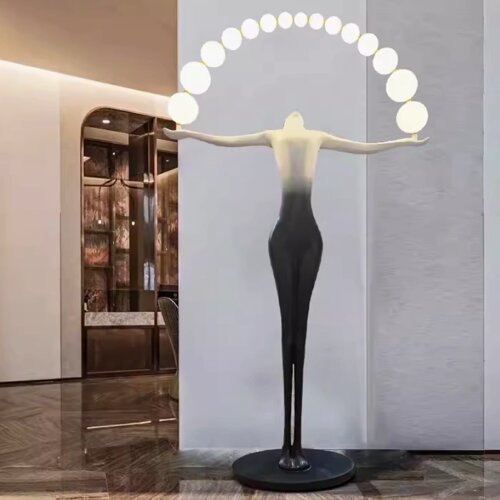 Торшер дизайнерский, художественная скульптура the human body