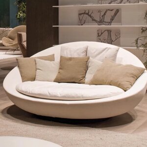 Вращающееся кресло-диван в итальянском стиле , флис