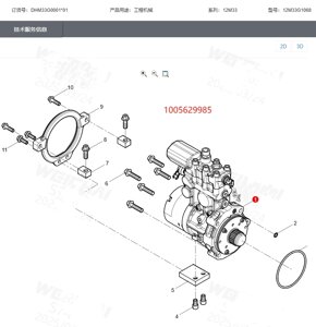 ТОПЛИВНЫЙ НАСОС ВЫСОКОГО ДАВЛЕНИЯ ТНВД Weichai ОРИГИНАЛ - 1005629985