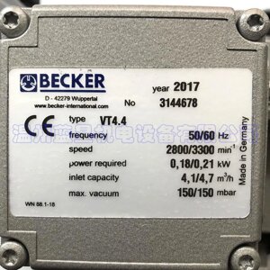 Вакуумный насос серии BECKER VT4.4 220V/380