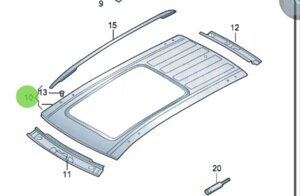 Крыша Volkswagen Talagon 2021-2024 год L30G817101A ОРИГИНАЛ