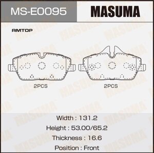 Колодки тормозные дисковые Masuma