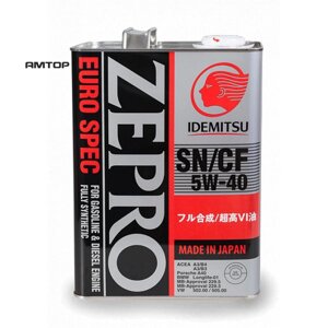 Масло IDEMITSU Zepro Euro Spec SN/CF 5W-40 4л ( вмятина на упаковке)