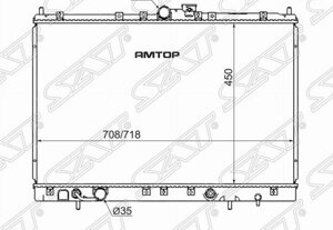 MC0009 SAT радиатор MMC RVR/chariot 99-03