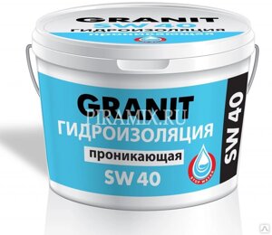 Гидроизоляция проникающая Granit SW 40 4 кг ведро 7472