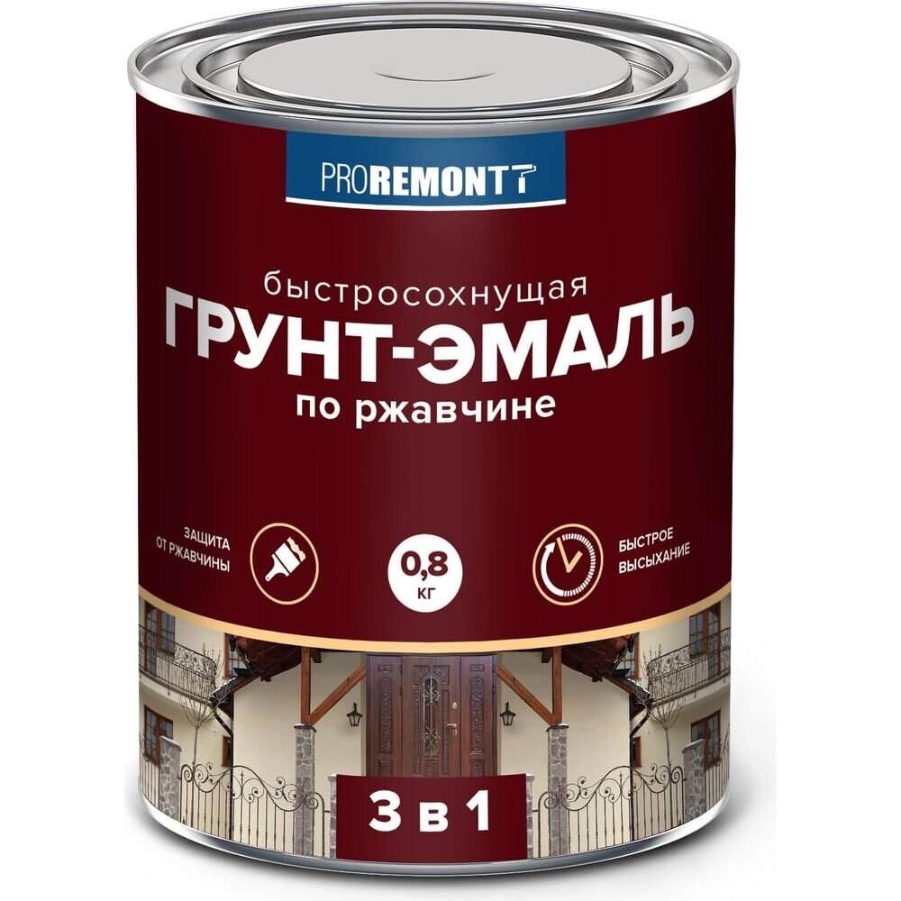 Грунт-эмаль 3 в 1 PROREMONTT белая 15 кг от компании Строй Мир Крым. Симферополь. - фото 1