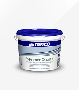 Грунтовка адгезионная Terraco Террагрунт белый Кварц P-Primer QuArtz 16 кг